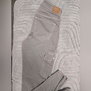 American Eagle Outfitters Light Gray Women's Jeggings High Rise Size 6 Long